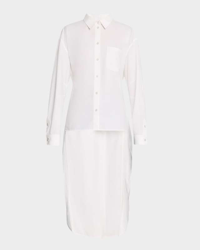 Apex Button-Front High-Low Shirt